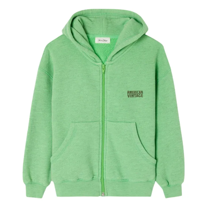 American Vintage Felpa con zip Doven Verde fluo Smallable
