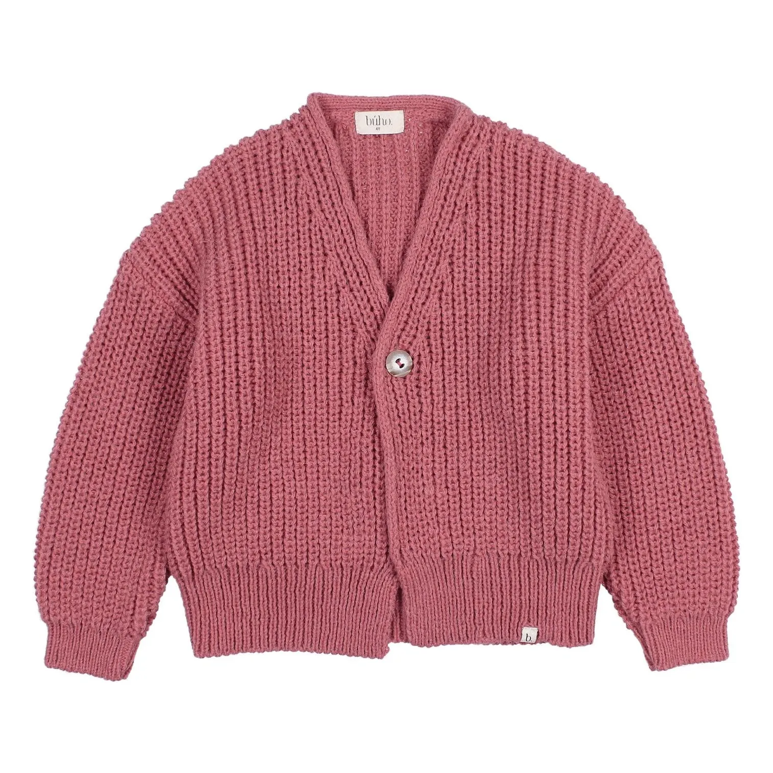 Búho - Cardigan Femme - Laine/Alpaga - Mauve - 2 ans