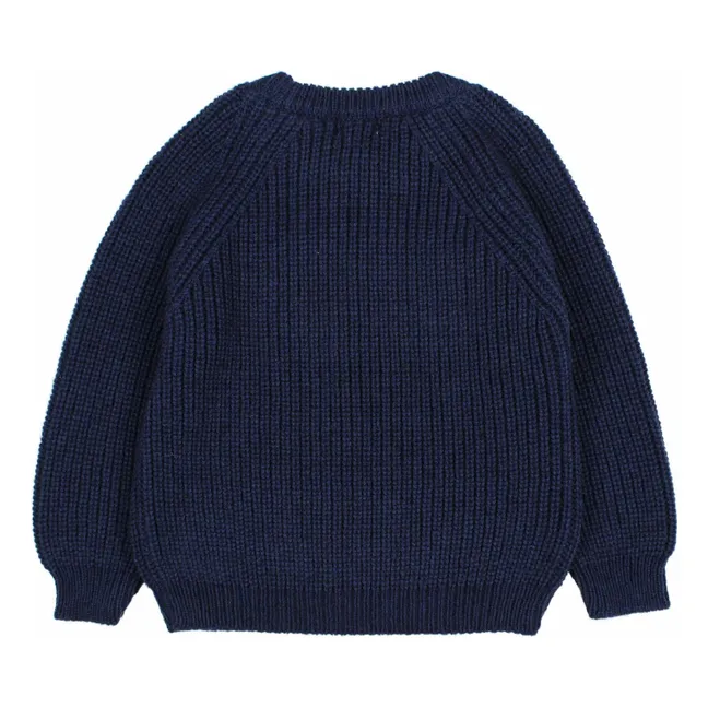 Jersey de lana y alpaca | Azul Marino