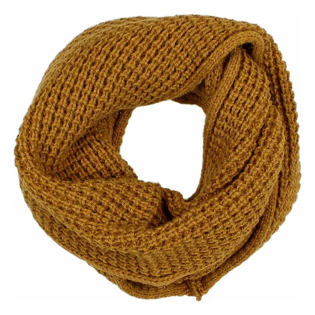 Fular de lana de alpaca | Ocre