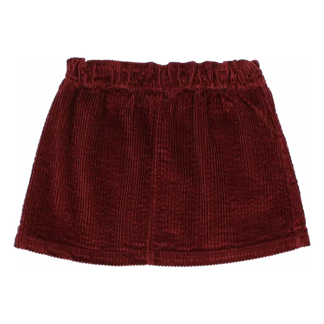 Corduroy skirt | Burgundy
