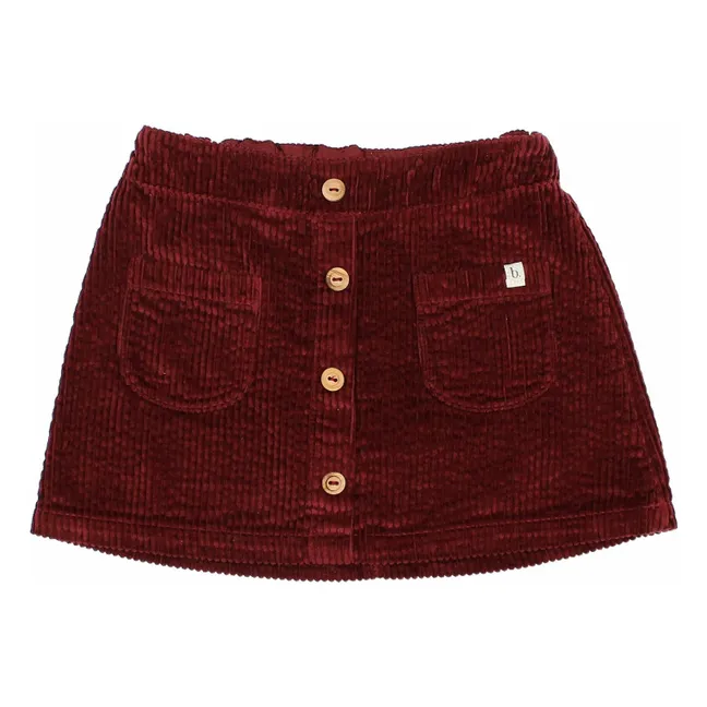 Corduroy skirt | Burgundy
