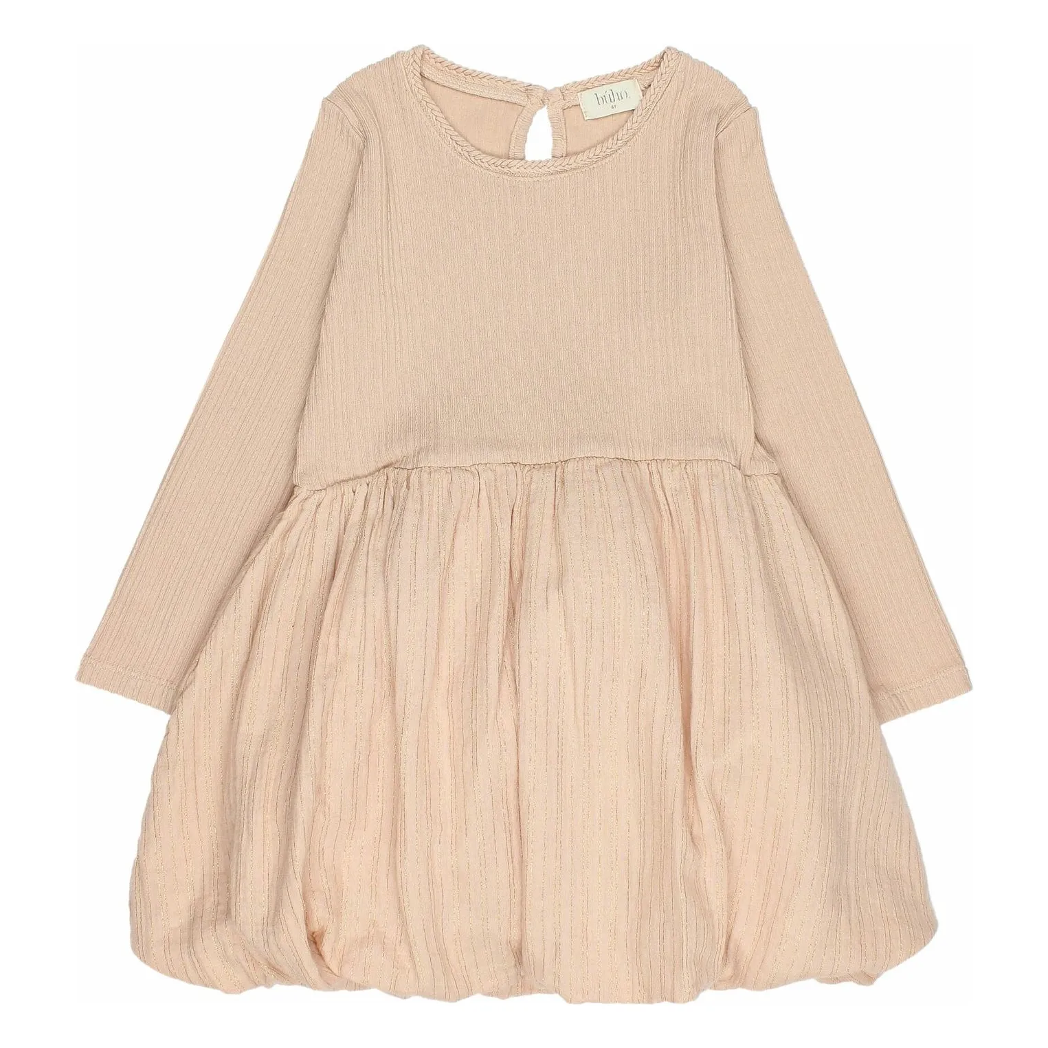 Búho - Robe Fille Coton Lurex Rose 2 ans