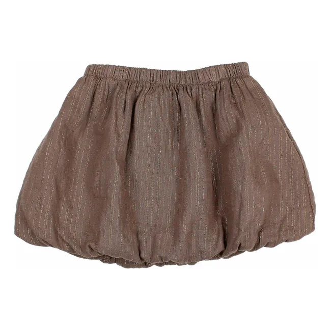 Jupe Lurex Gaze de Coton Bio | Taupe