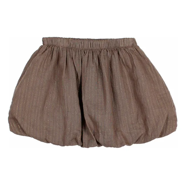Jupe Lurex Gaze de Coton Bio | Taupe