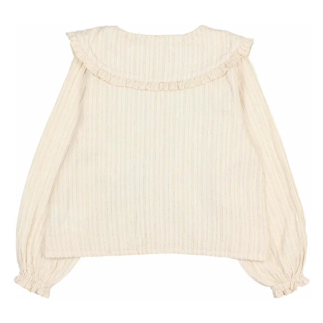 Blouse Lurex Gaze de Coton Bio | Ivoire