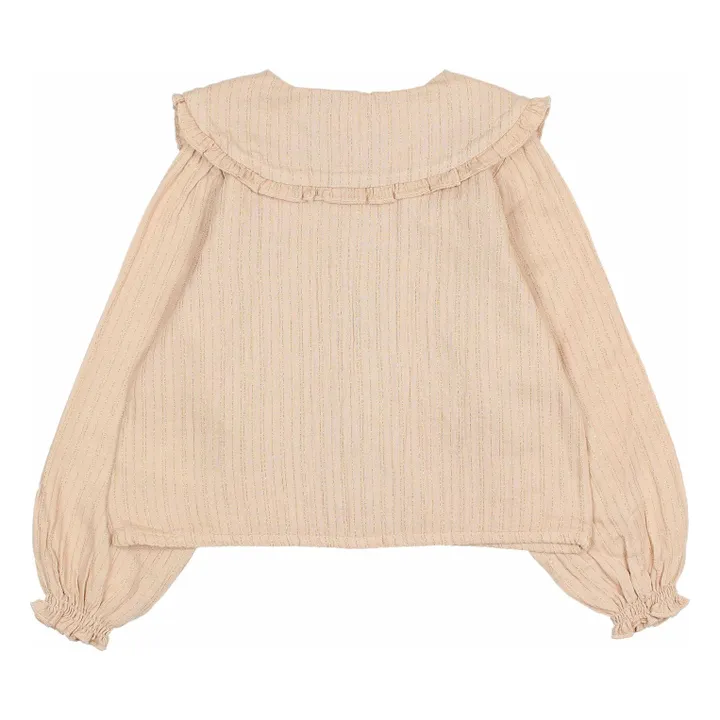 Blouse Lurex Gaze de Coton Bio | Rose- Image produit n°2