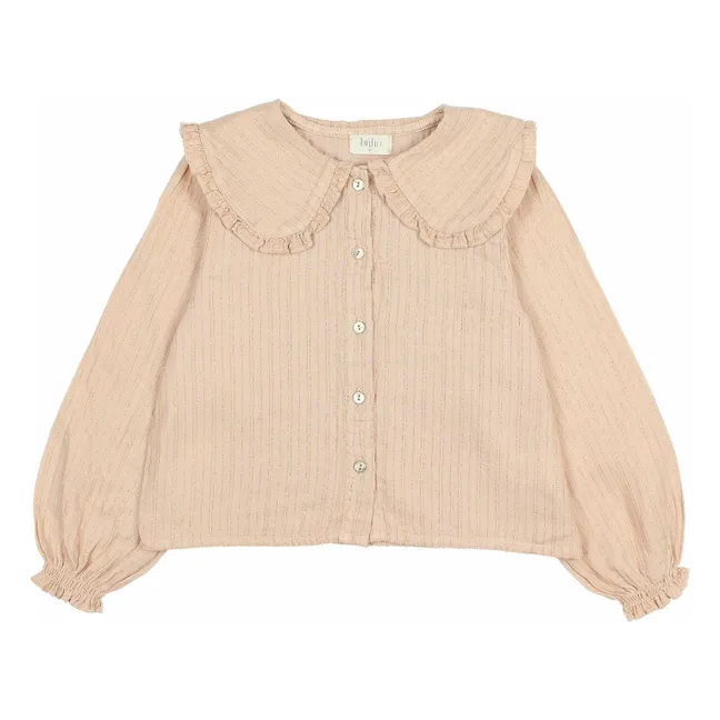 Blouse Lurex Gaze de Coton Bio | Rose