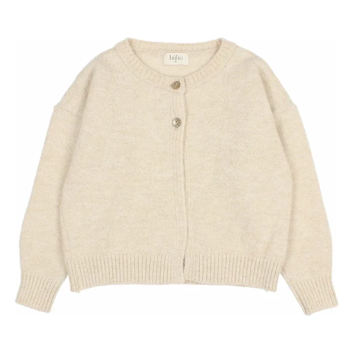 Cardigan Lurex Fibres Recyclées | Beige- Image produit n°0