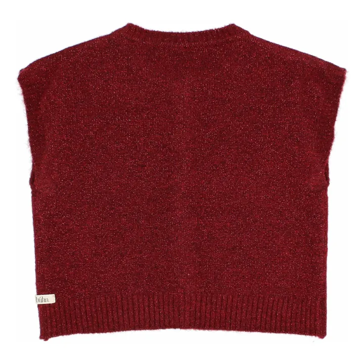 Gilet Lurex Fibres Recyclées | Bordeaux- Image produit n°3