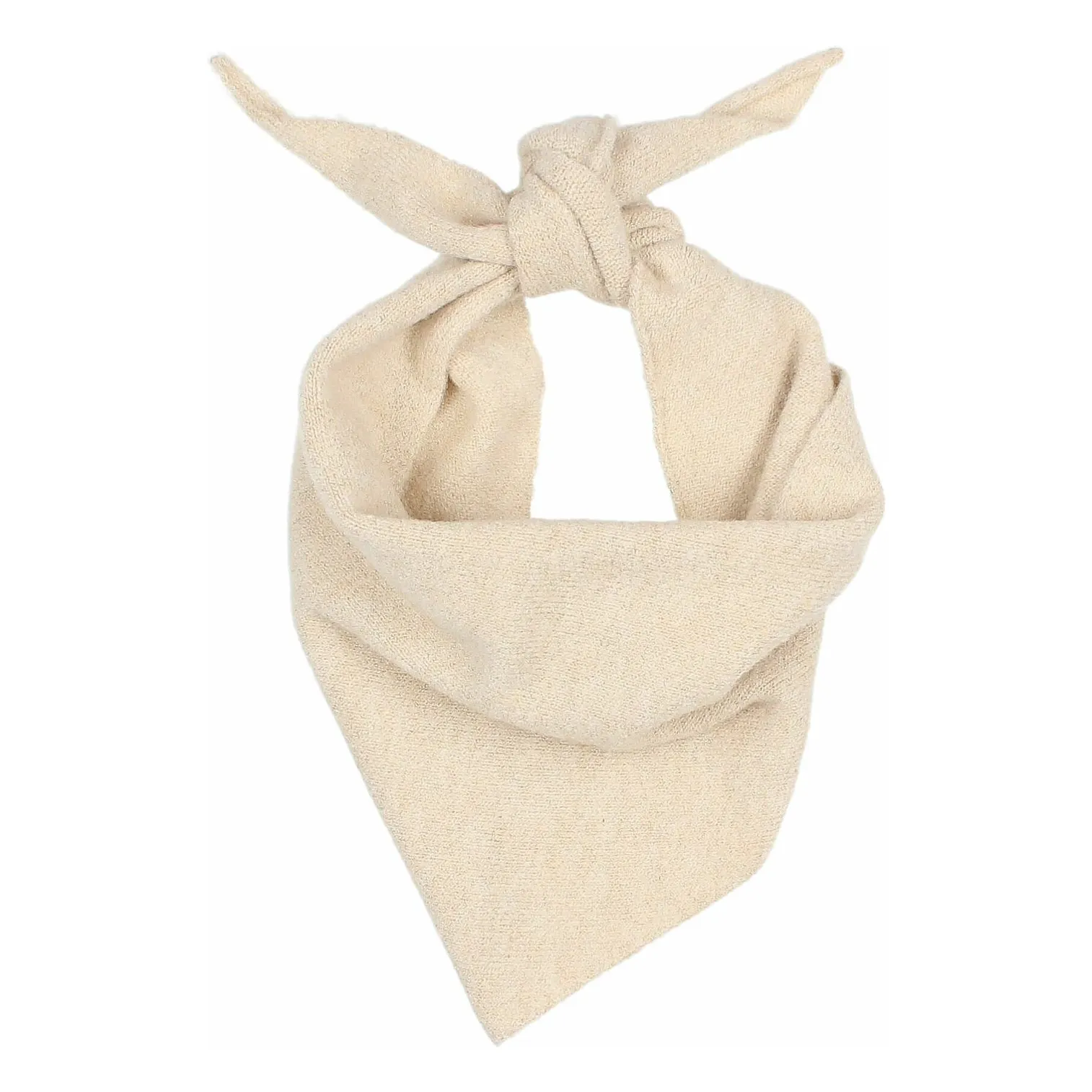 Búho Beige Lurex Recycled Fiber Scarf