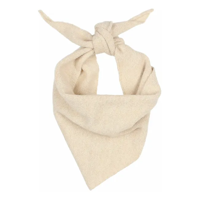 Bufanda de fibras recicladas de lúrex | Beige