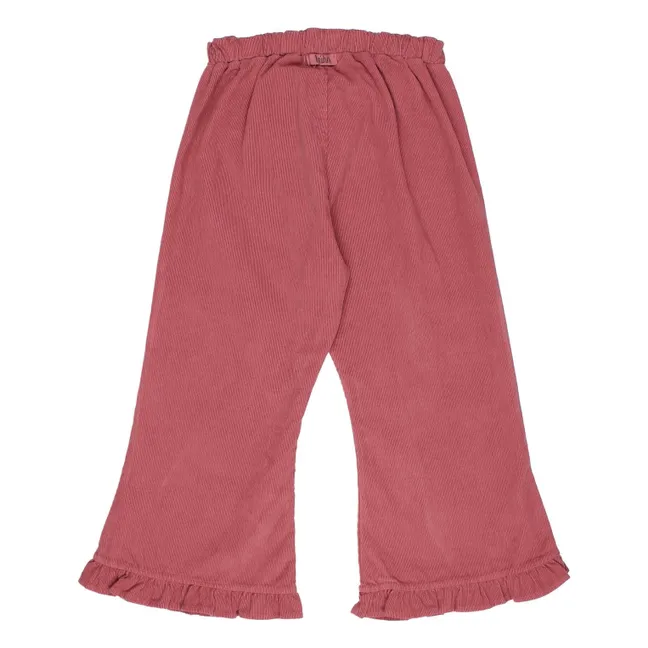 Hose aus geripptem Velours Bio-Baumwolle | Mauve