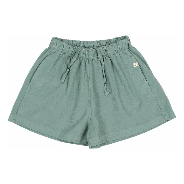 Short Soft Velours Côtelé Coton Bio | Vert Cèdre