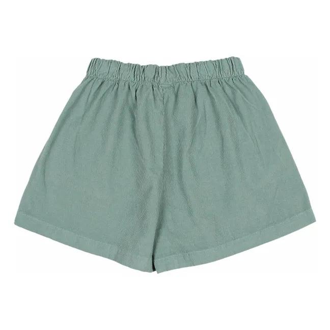 Short Soft Velours Côtelé Coton Bio | Vert Cèdre