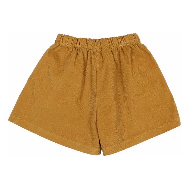Short Soft Velours Côtelé Coton Bio | Ocre