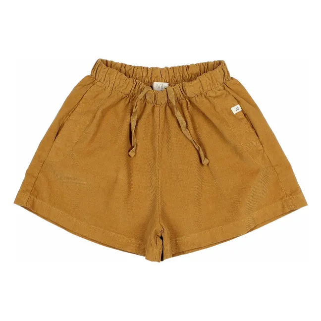 Short Soft Velours Côtelé Coton Bio | Ocre