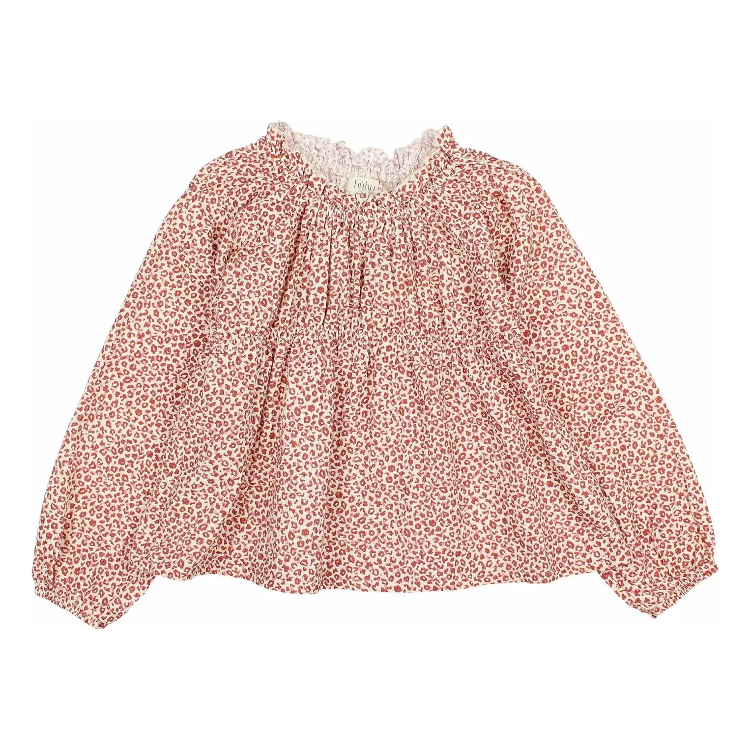 Búho Burgundy Ruffled Blouse