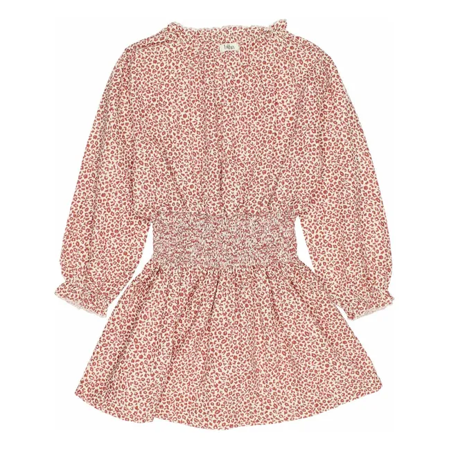 Robe Smockée Volants | Bordeaux