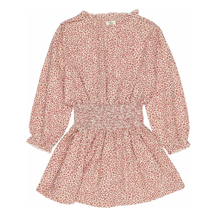 Robe Smockée Volants | Bordeaux- Image produit n°1