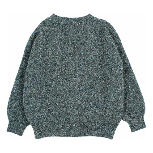 Cardigan Fibres Recyclées  | Vert Cèdre