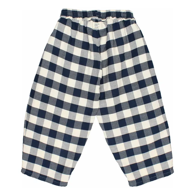Pantalon Gingham Carreaux | Bleu marine