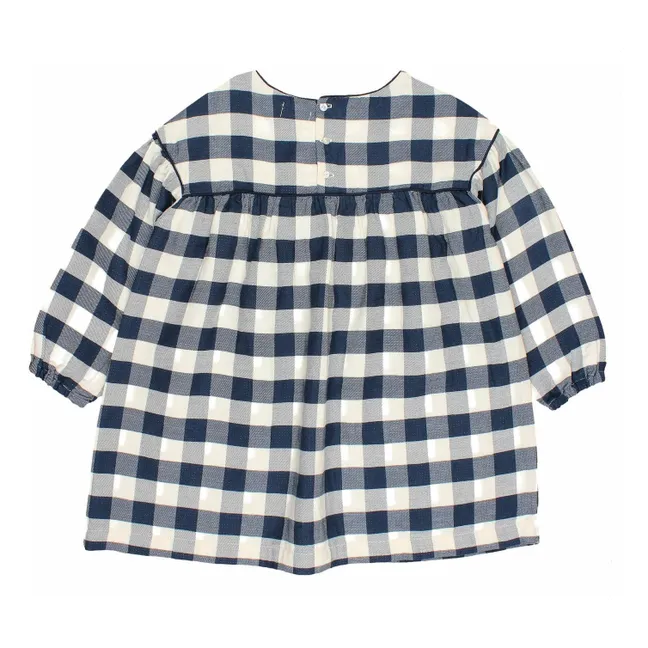 Vestido Gingham Carreaux | Azul Marino