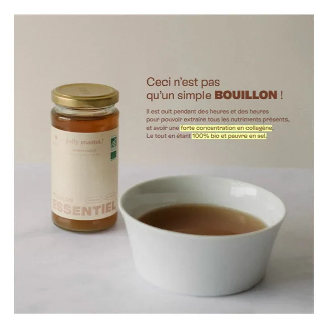 Bouillon d'os de poule Mama Poule - 6 bouillons de 240 ml