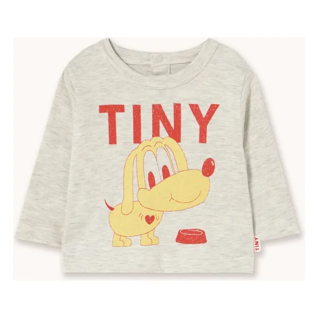T-shirt Chiot Coton Bio | Beige chiné