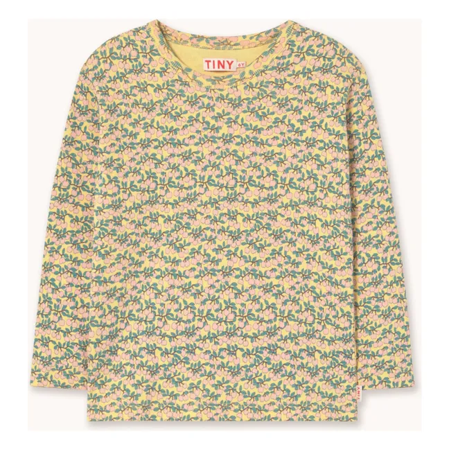 T-shirt Côtelé Pommes Coton Bio | Jaune