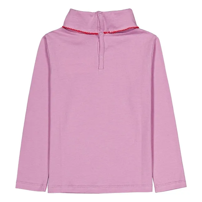 Twiggy Rollkragenpullover Uni Bio-Baumwolle | Rosa