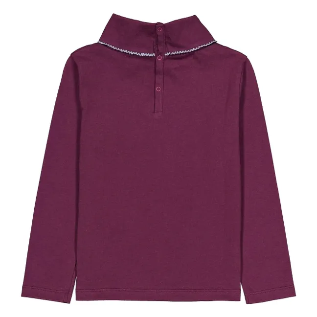 Col Roulé Twiggy Uni Coton Bio | Bordeaux