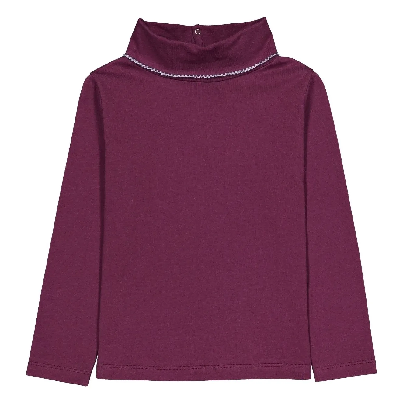 Hello Simone Burgundy Twiggy Organic Cotton Turtleneck, One Color