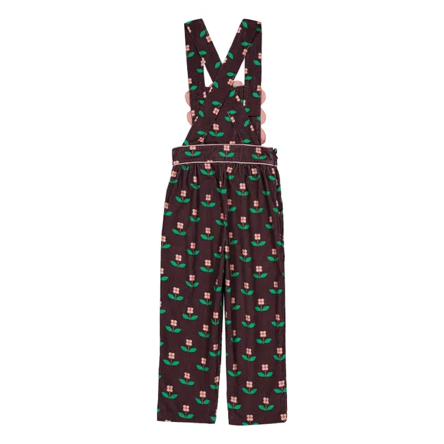 Salopette Noisette Fleurie | Marron