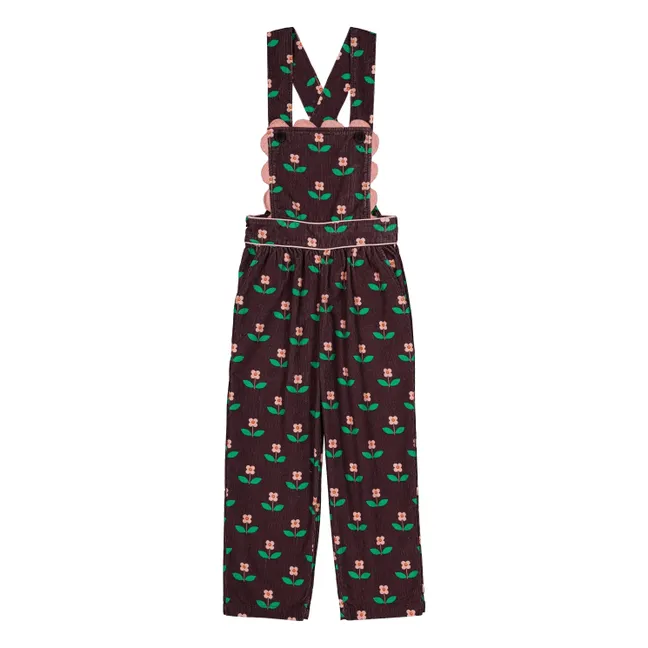 Salopette Noisette Fleurie | Marron