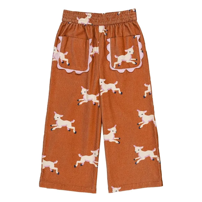 Pantalon Mouna Agneaux Velours Côtelé | Rouille