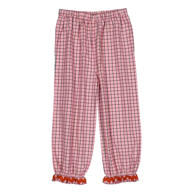 Pantalon Mignon Carreaux | Rose