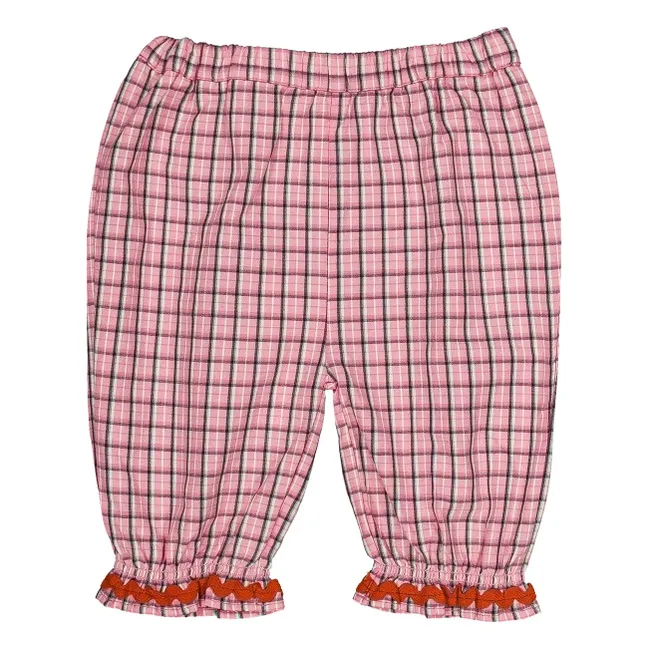 Pantalon Mignon Carreaux | Rose