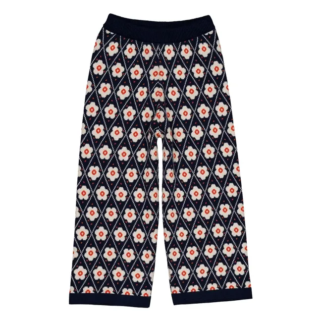 Pantalon Mathilda Fleuri | Bleu marine