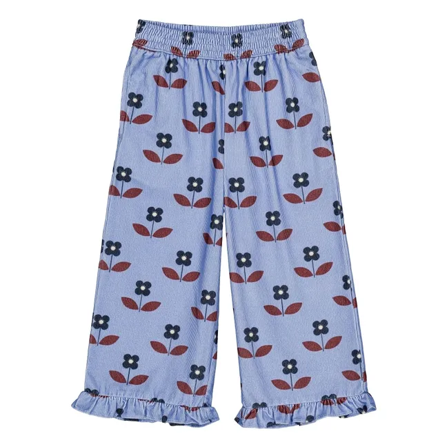 Pantalon Malika Fleuri | Bleu
