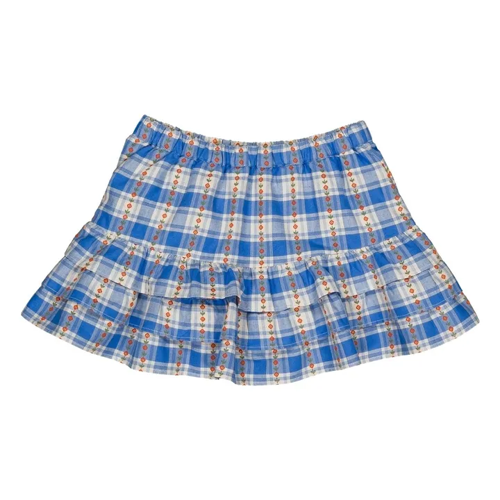 Falda Léa Carreaux | Azul- Imagen del producto n°0