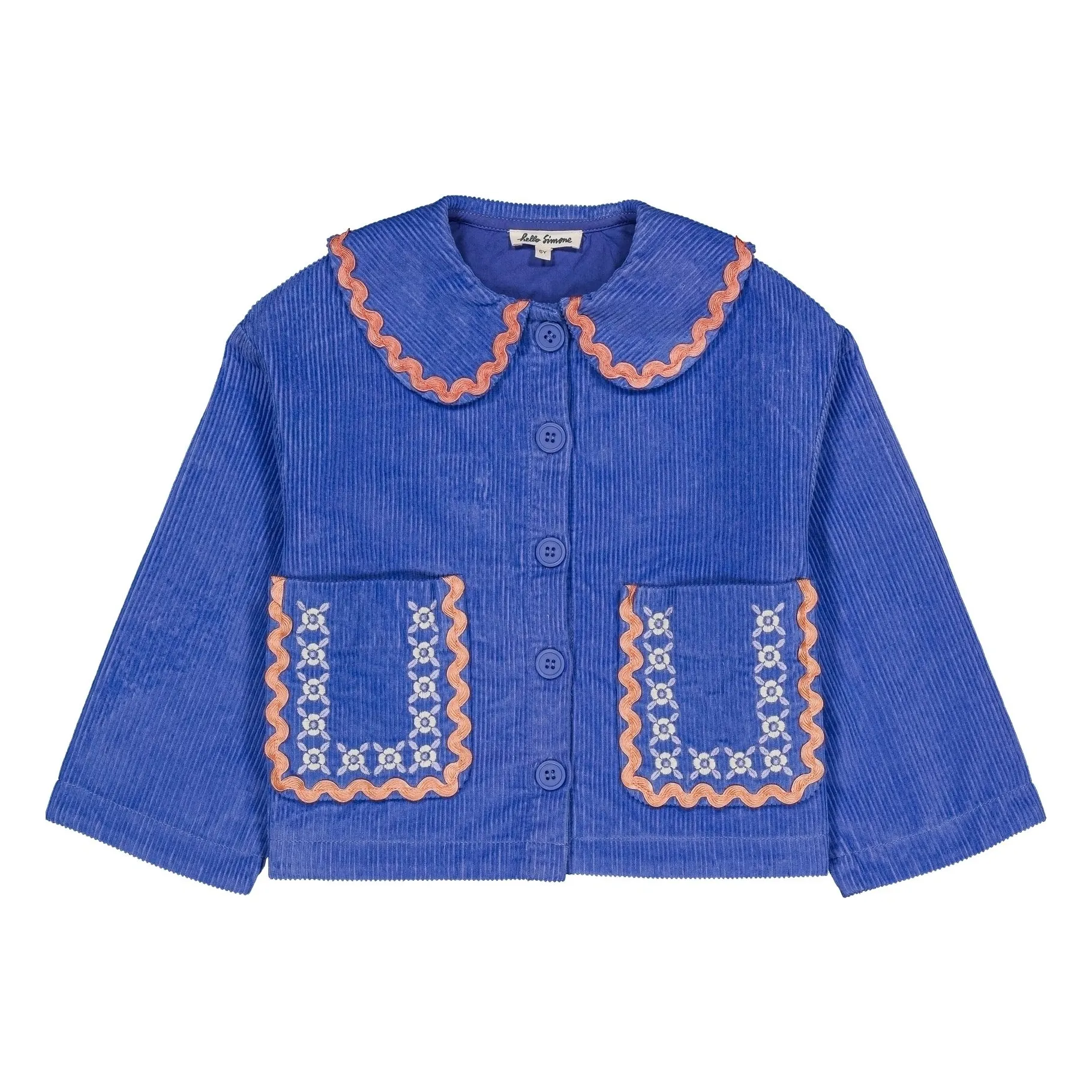 Hello Simone Blue Duchesse Corduroy Jacket