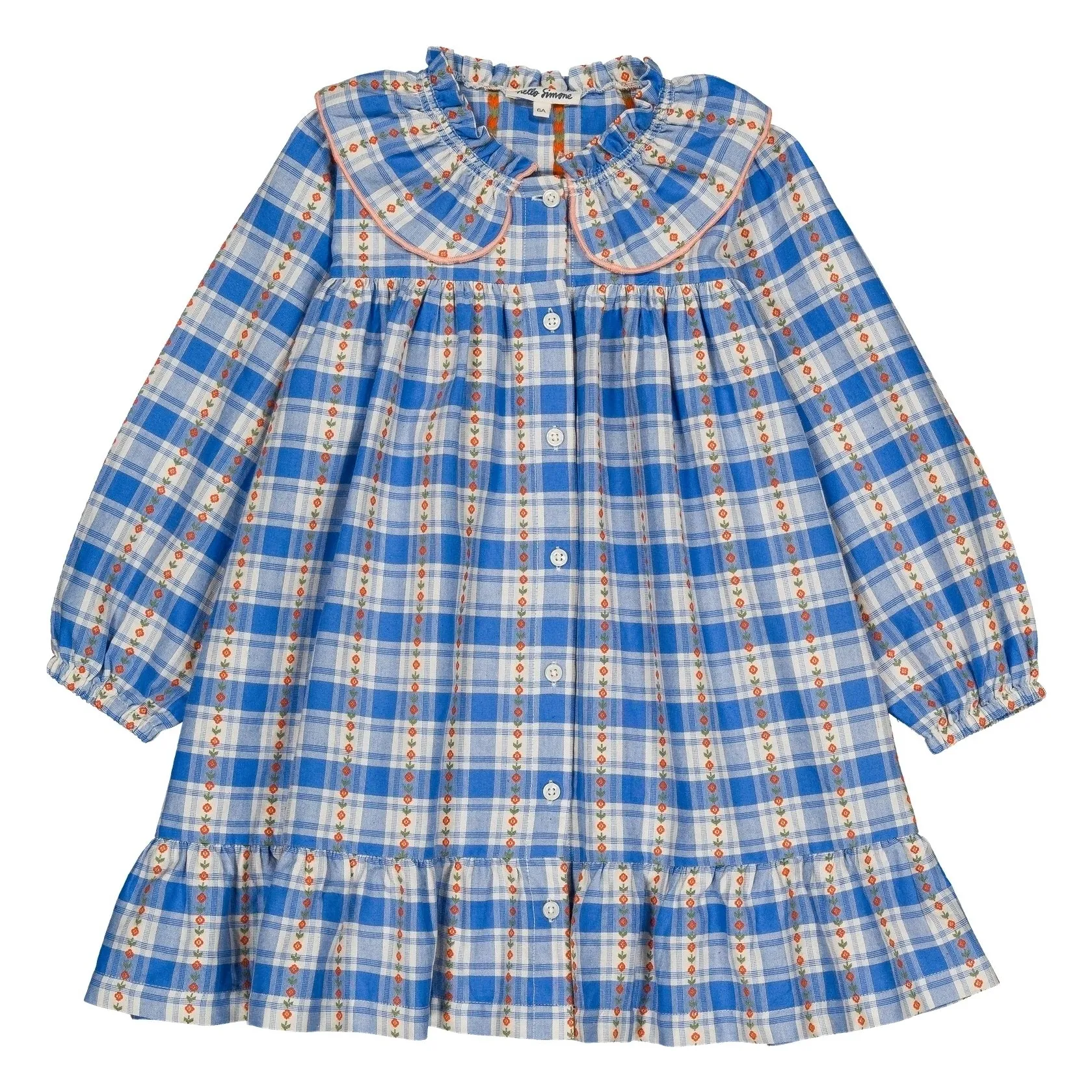 Hello Simone Blue Charlie Carreaux Dress