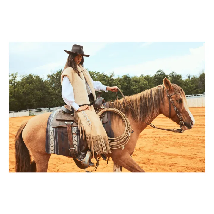 Veste Sans Manches Gialo Cuir | Camel- Image produit n°4