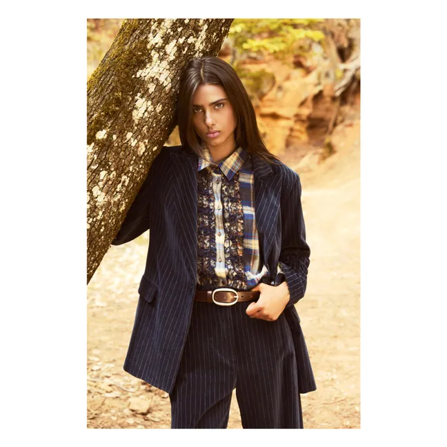 Pantalon Pomeoto Rayé | Bleu