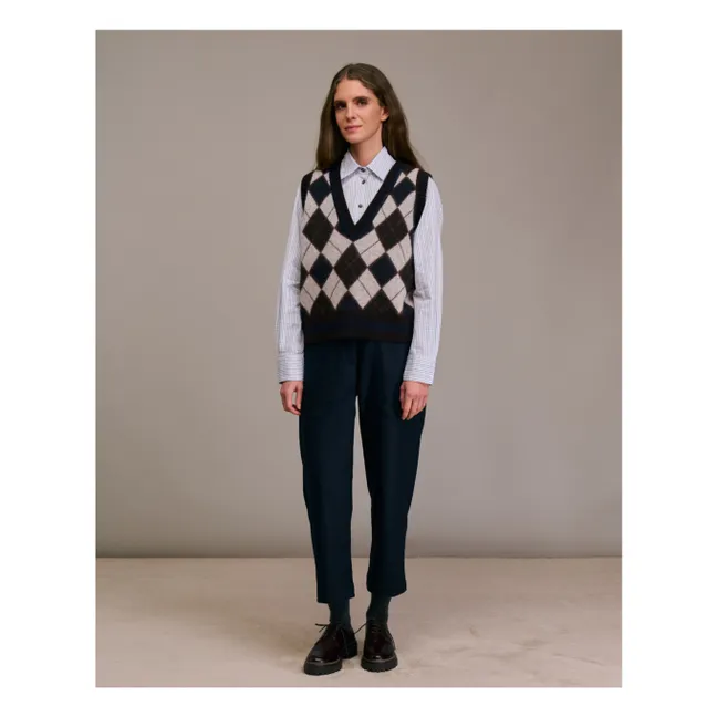 Pull Sans Manches Pasco Alpaga | Ecru