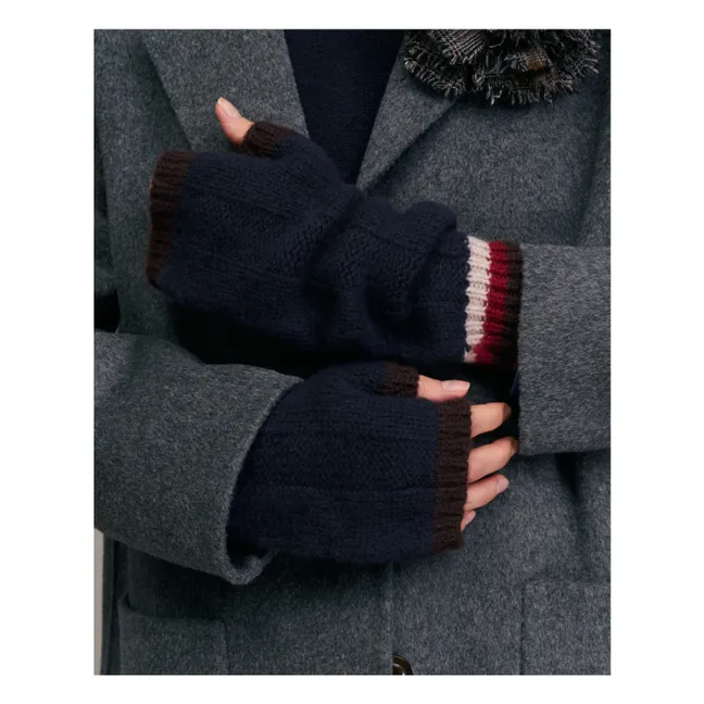 Mittens Miteo Extra Fine Merino Wool | Navy blue