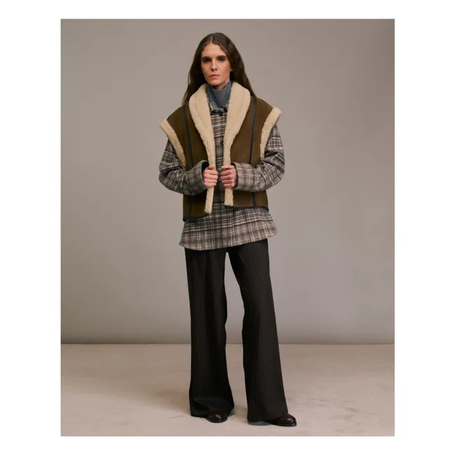 Veste Sans Manches Gialo Cuir | Camel