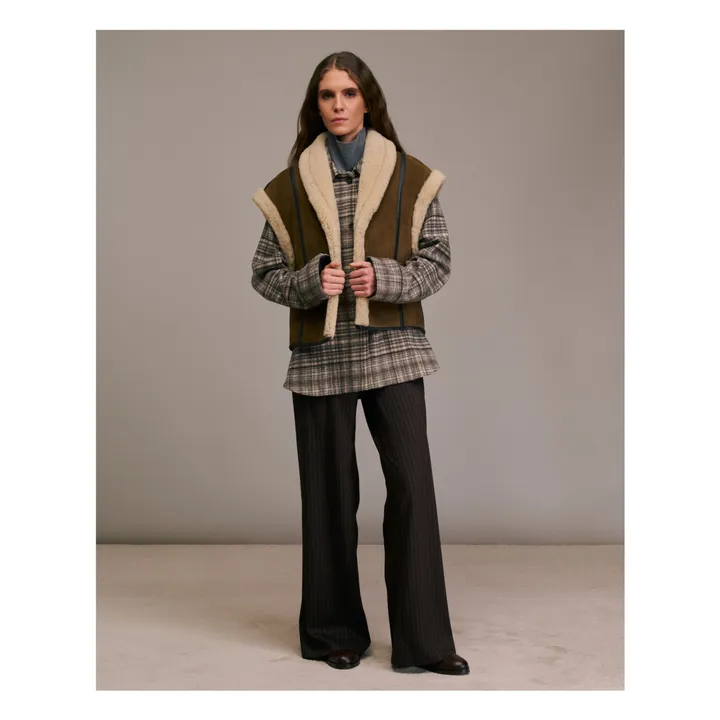 Veste Sans Manches Gialo Cuir | Camel- Image produit n°0