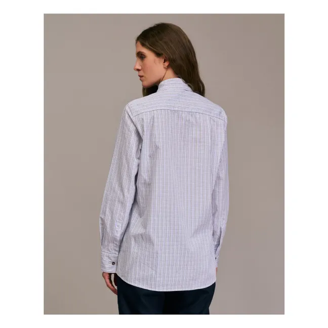 Chemise Ceza Carreaux | Bleu ciel